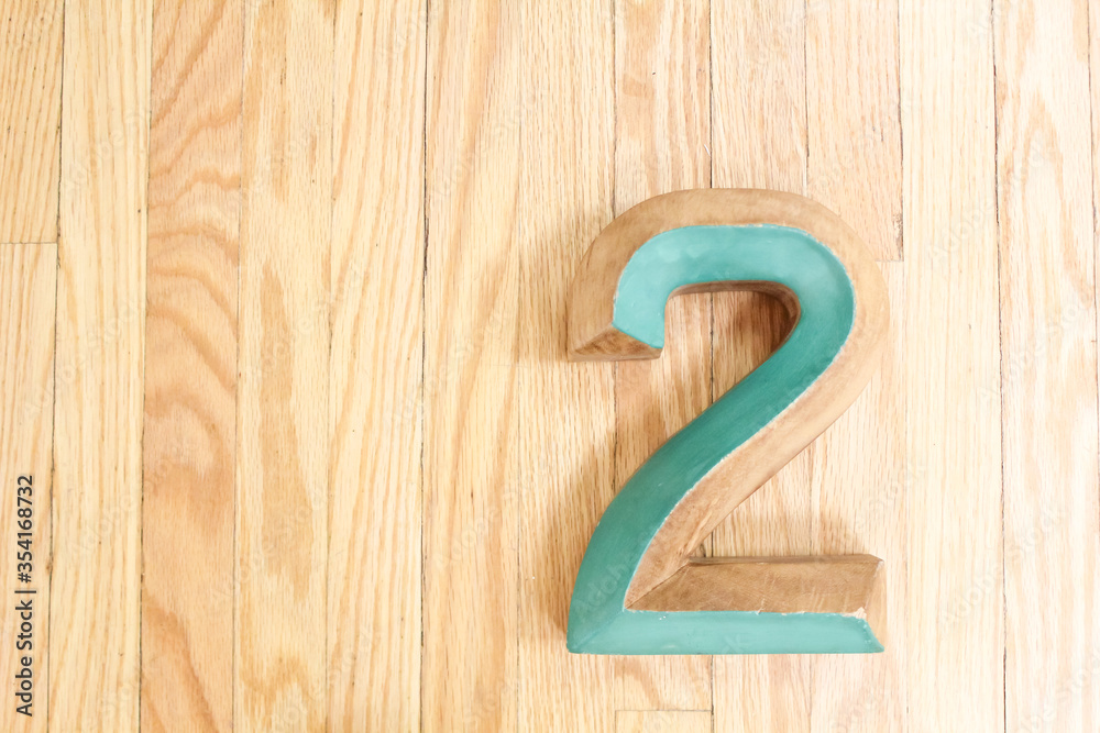 The.Number 2 on Natural Wood The.Number 2 on Natural Wood