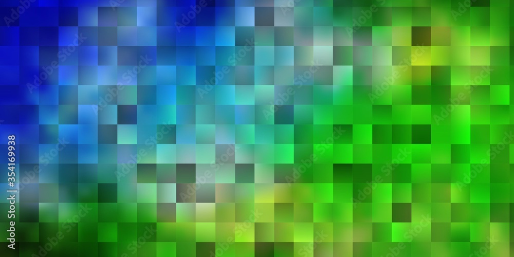 Light Blue, Green vector texture in rectangular style.