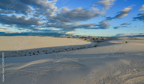 Gypsum sand dunes  White Sands National Monument  New Mexico  USA