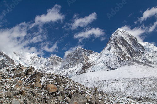 View on the mountain Pumori in Everest region - Himalayas, Nepal