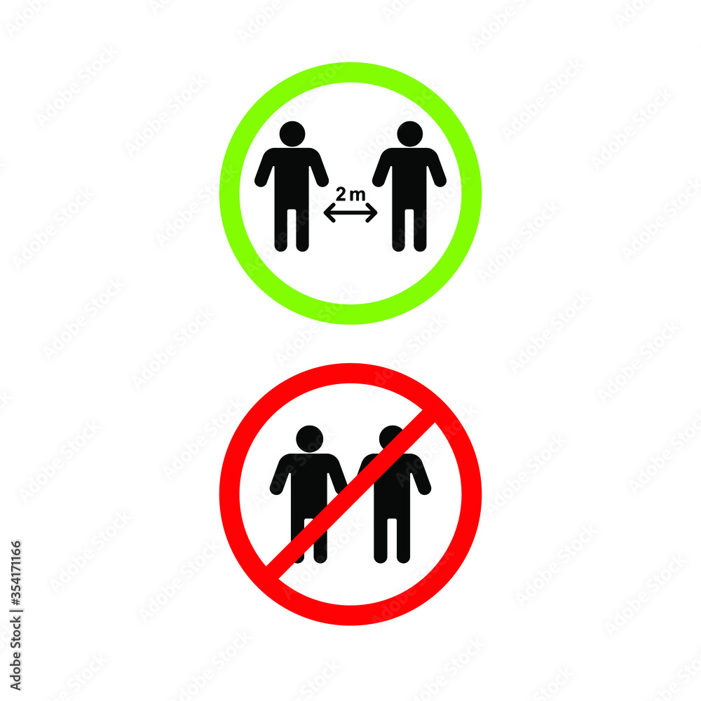 Vector flat black keep your distance isolated on white background. Coronavirus pandemic self quarantine lettering illustration Vector flat black keep your distance isolated on white background. Coronavirus pandemic self quarantine lettering illustration