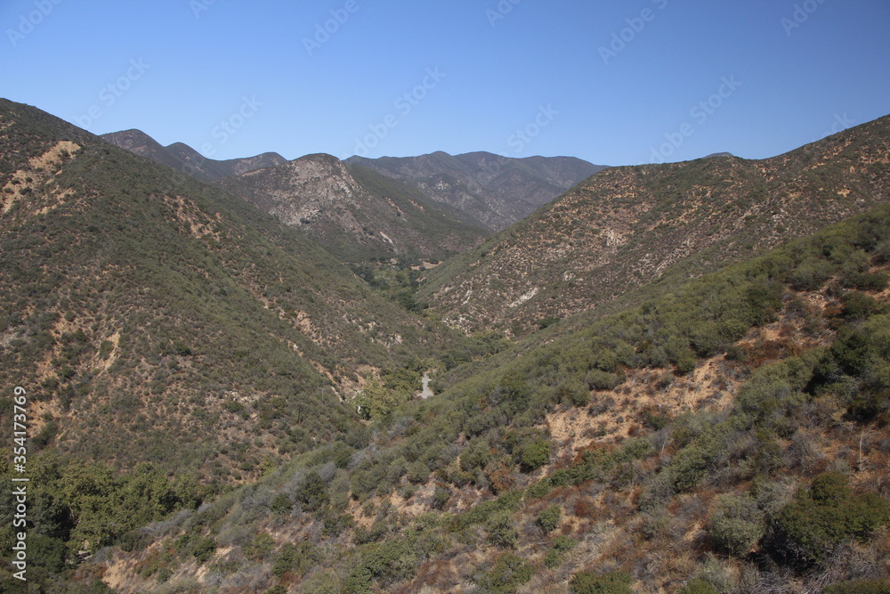 California chaparral landscape in the day