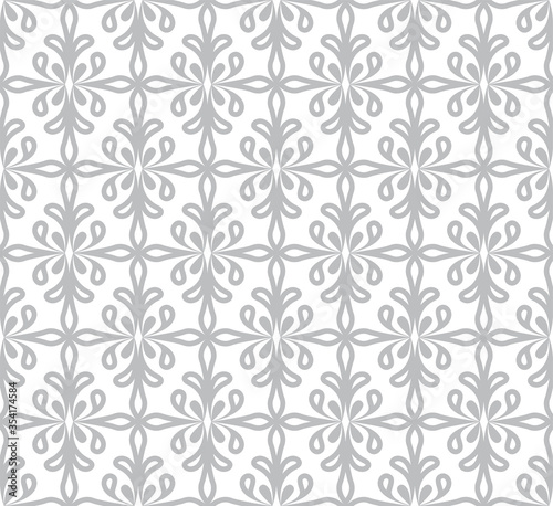 Vector seamless floral damask pattern for wedding invitation or vintage abstract background
