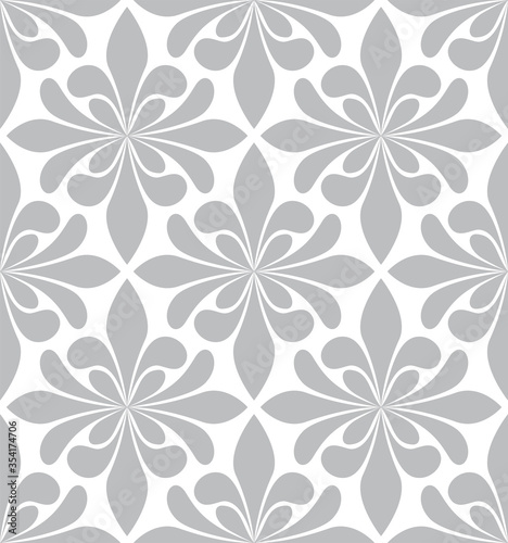 Vector seamless floral damask pattern for wedding invitation or vintage abstract background © kokoshka