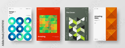 Wallpaper Mural Company identity brochure template collection. Business presentation vector A4 vertical orientation front page mock up set. Corporate report cover abstract geometric illustration design layout bundle. Torontodigital.ca