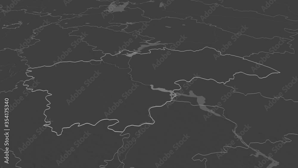 Nizhegorod, region with its capital, zoomed and extruded on the bilevel map of Russia in the conformal Stereographic projection. Animation 3D Nizhegorod, region with its capital, zoomed and extruded on the bilevel map of Russia in the conformal Stereographic projection. Animation 3D