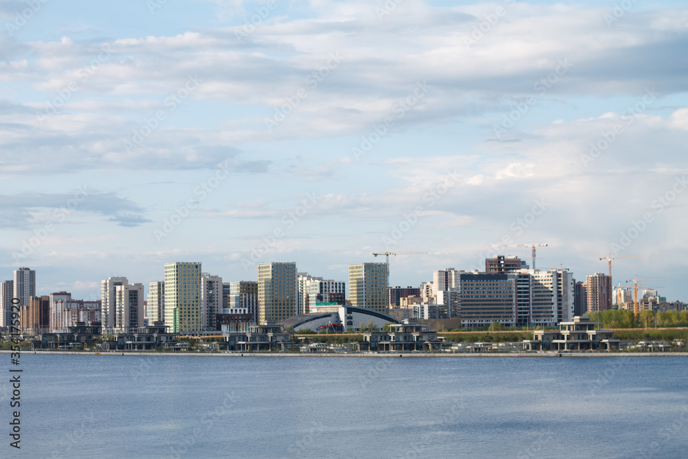 view of the city of Kazan on a summer day