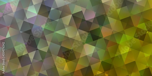 Light Orange vector template with crystals, squares.