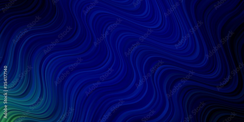 Dark Blue, Green vector texture with curves. Abstract illustration with gradient bows. Pattern for websites, landing pages. Dark Blue, Green vector texture with curves. Abstract illustration with gradient bows. Pattern for websites, landing pages.