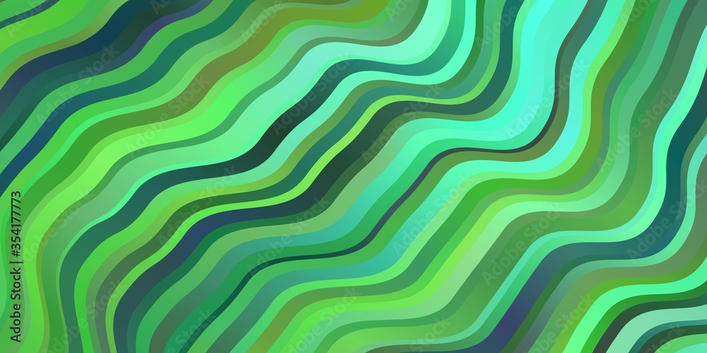 Light Green vector backdrop with curves.