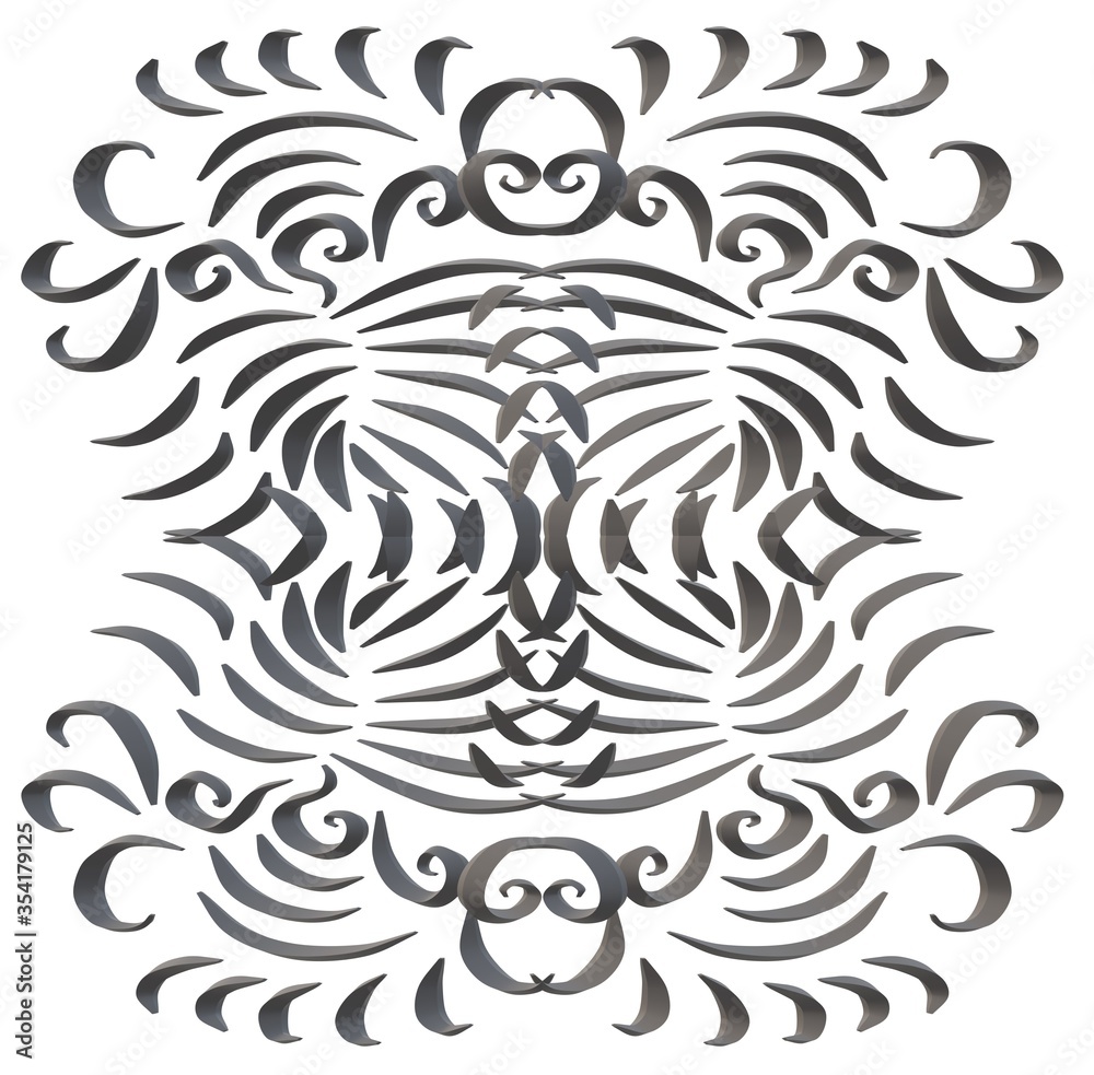 Fototapeta premium 3d image. Abstraction. Ornament 