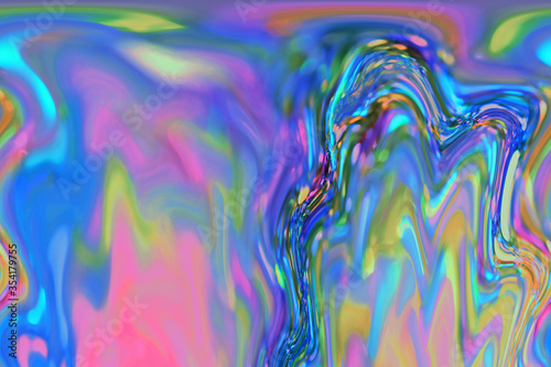 Colorful fantasy abstract holographic background.