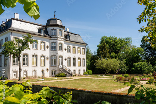 Übach-Palenberg, Germany - May 31, 2020: Zweibrüggen  Castle