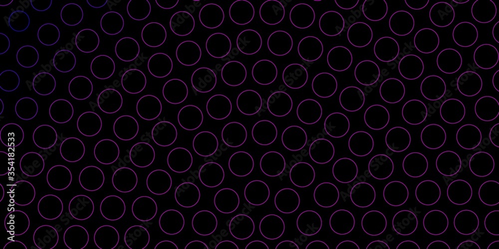 Dark Purple, Pink vector texture with disks. Abstract decorative design in gradient style with bubbles. Pattern for wallpapers, curtains. Dark Purple, Pink vector texture with disks. Abstract decorative design in gradient style with bubbles. Pattern for wallpapers, curtains.