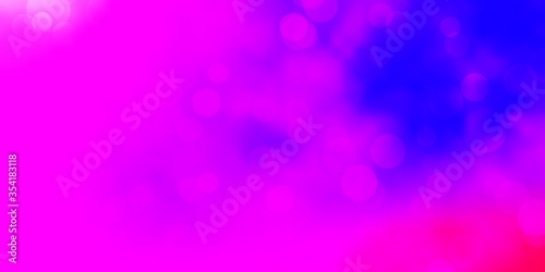 Light Pink, Blue vector pattern with spheres. Colorful illustration with gradient dots in nature style. Pattern for websites.
