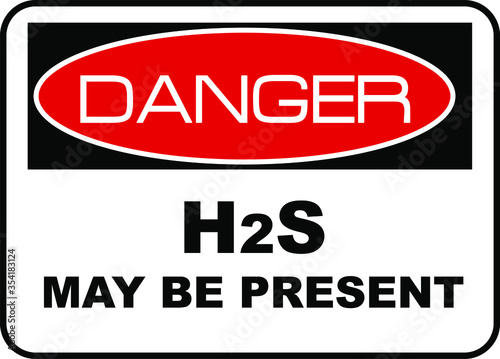 danger h2s may be present sign