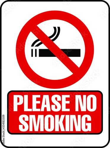 please no smoking vector sign
