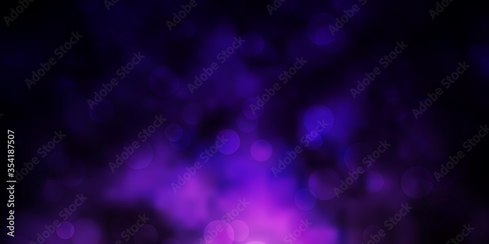 Dark Purple vector texture with disks. Abstract decorative design in gradient style with bubbles. Design for posters, banners. Dark Purple vector texture with disks. Abstract decorative design in gradient style with bubbles. Design for posters, banners.