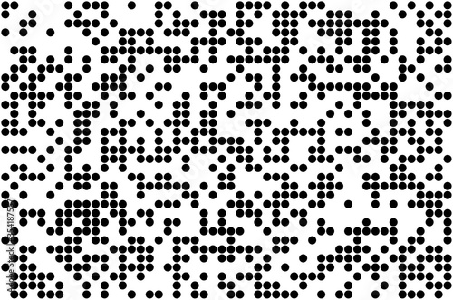 Abstract background of black dots on white similar to a computer punch tape