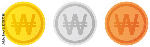 Korean won coin set