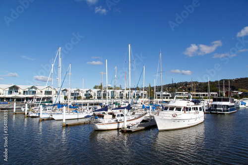 Luxury yachts moored in Alexandra Walk Marina - Launceston