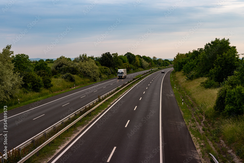 M7 highway in Hungary, Europe near Siofok