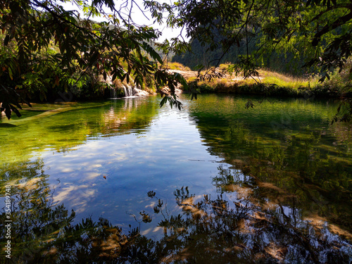 lago, acuático, río, paisaje, naturaleza, bosque, árbol, árbol, verde, cielo, verano, 