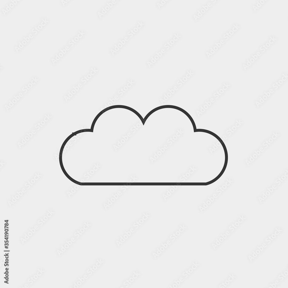 cloud icon vector illustration for website and graphic design cloud icon vector illustration for website and graphic design