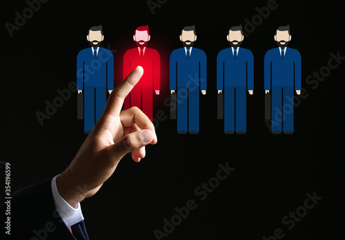 Hand of businessman choosin...