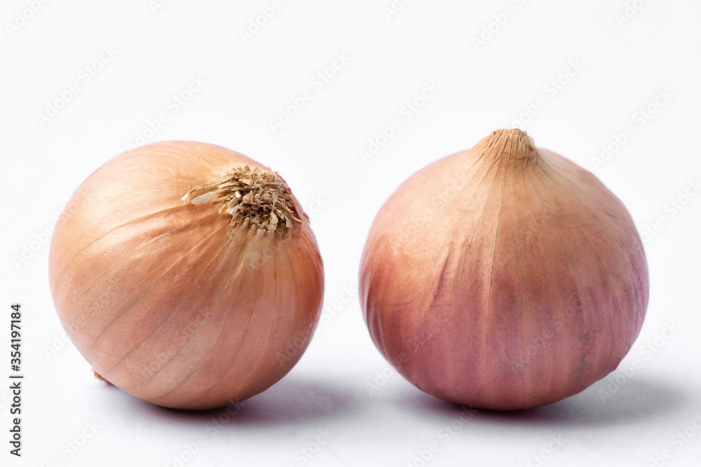Fresh onion  on white background
