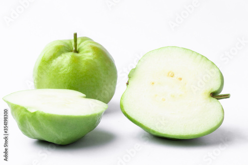 fresh Guava fruit on white 