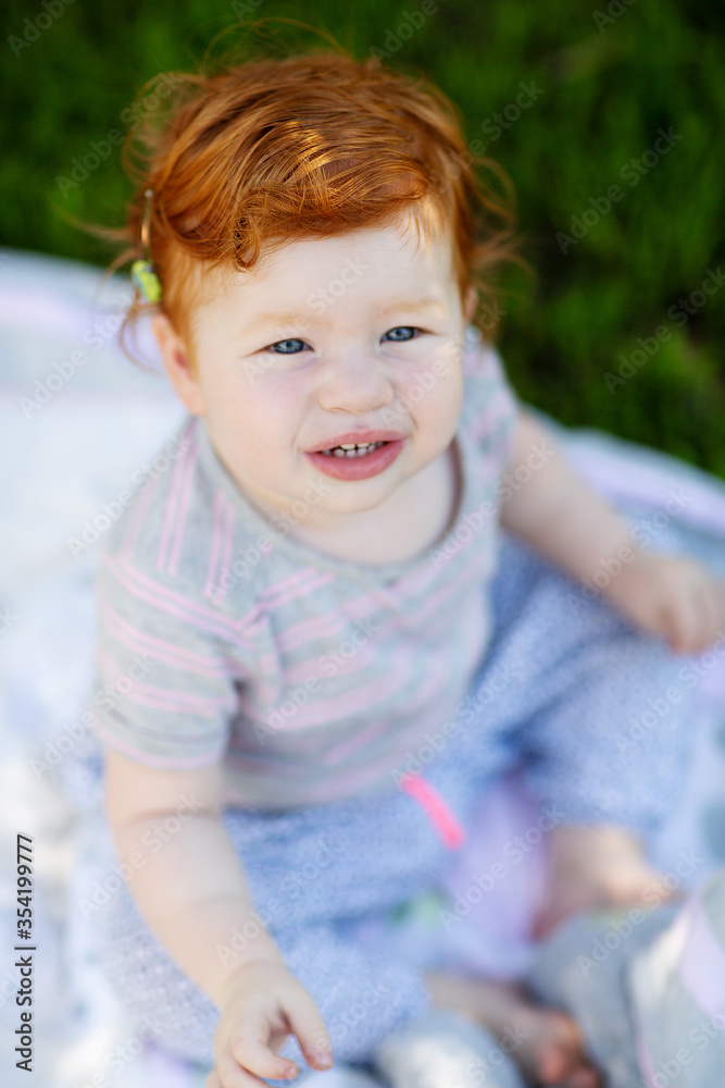 Gorgeous cute red haired little girl Gorgeous cute red haired little girl
