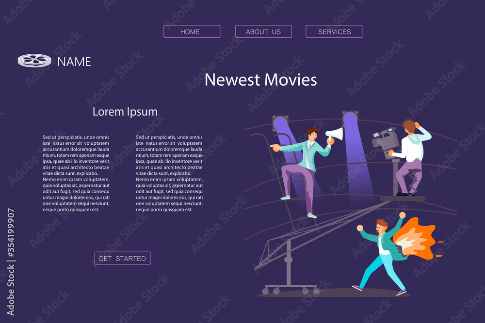 Web page Movie motion Web page Movie motion