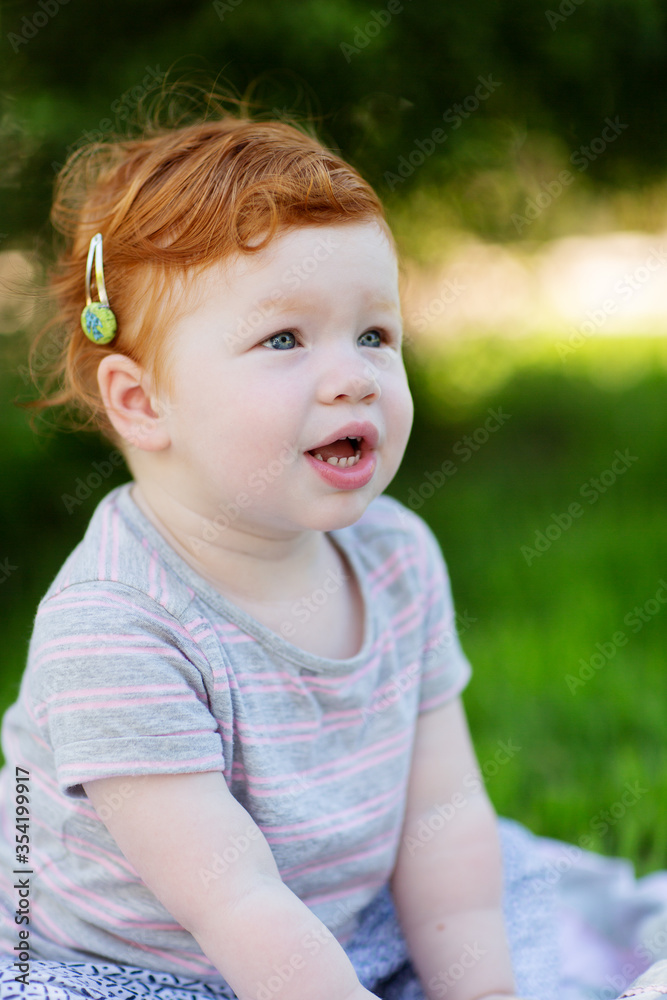 Gorgeous cute red haired little girl Gorgeous cute red haired little girl