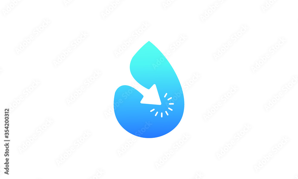 Water drop Logo design vector template. Wave concept. Waterdrop icon droplet Logotype idea.