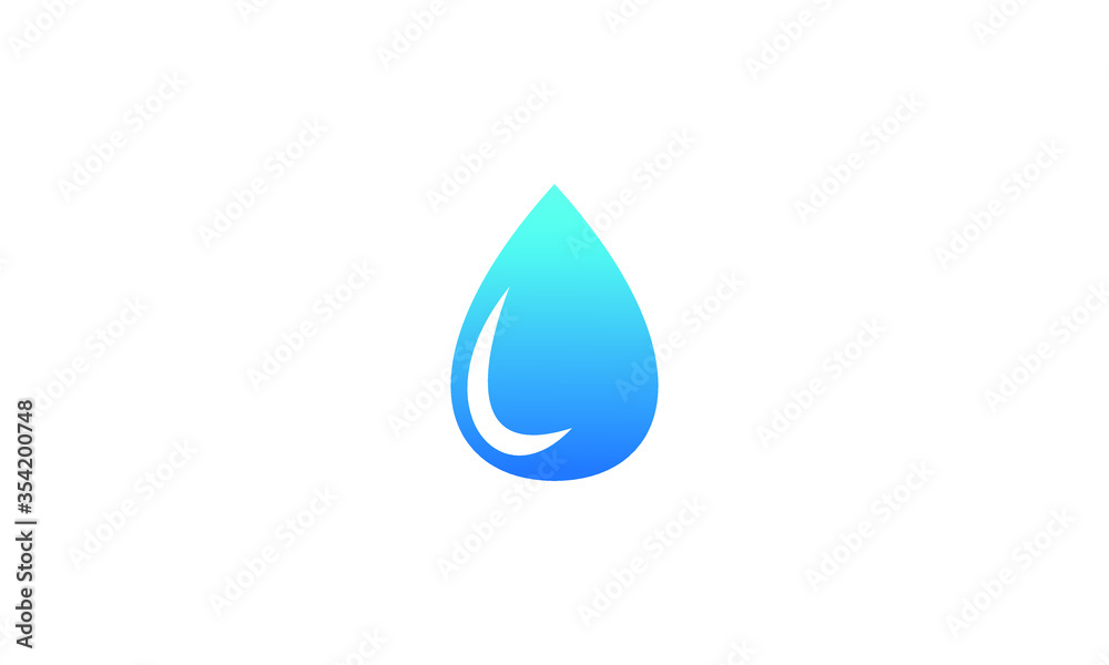 Water drop Logo design vector template. Wave concept. Waterdrop icon droplet Logotype idea. Water drop Logo design vector template. Wave concept. Waterdrop icon droplet Logotype idea.