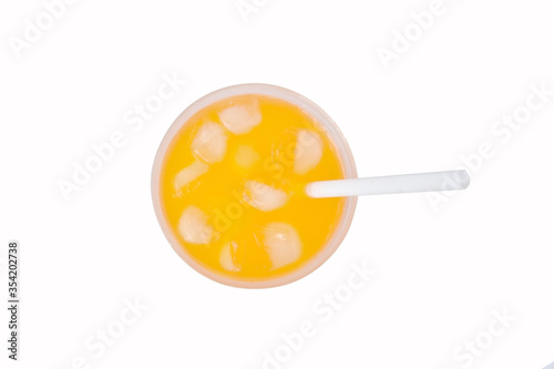 orange and yellow plastic spoon