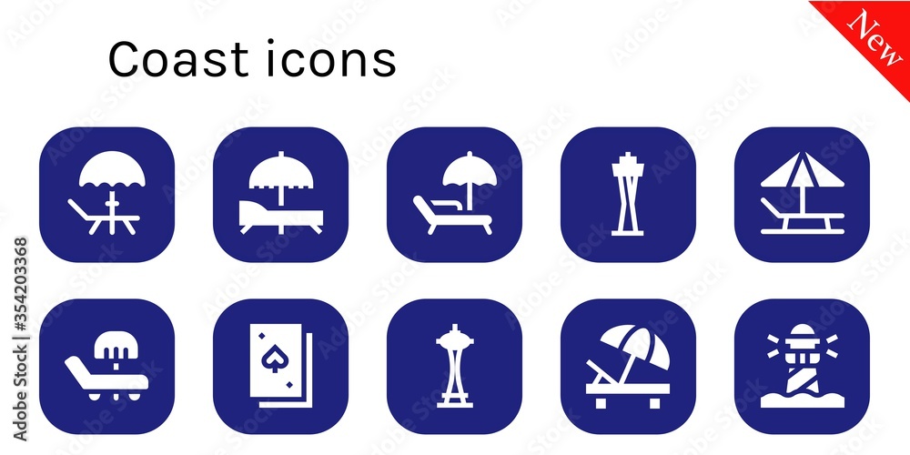 coast icon set coast icon set