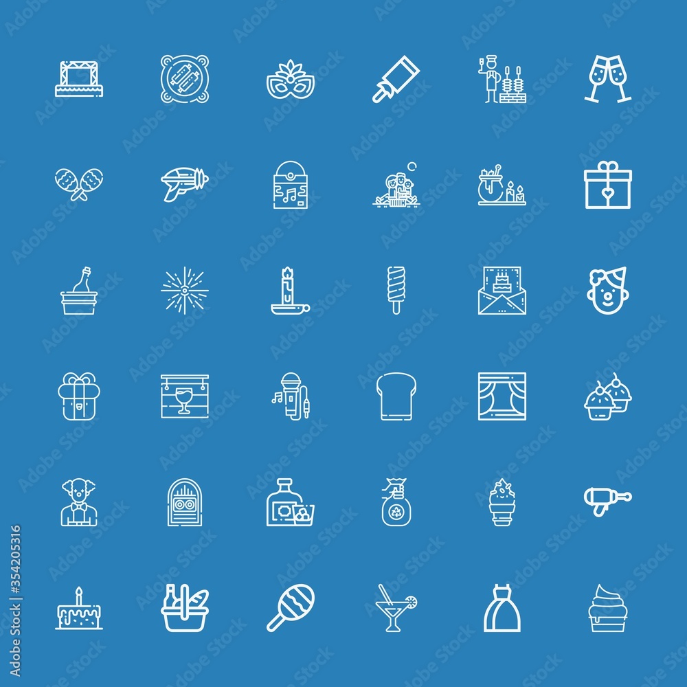 Editable 36 party icons for web and mobile Editable 36 party icons for web and mobile