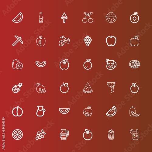 Editable 36 juicy icons for web and mobile