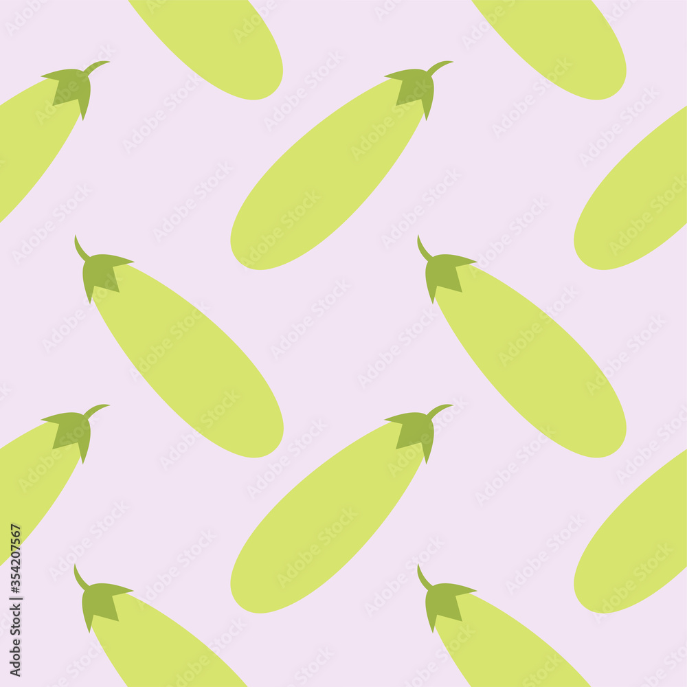 green eggplant seamless pattern background color flat design vector illustration. green eggplant seamless pattern background color flat design vector illustration.