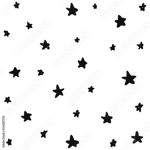 Vector Star Pattern Background.pattern of star doodle.Star hand drawn.Vector EPS 10. © CHAIYAPHON
