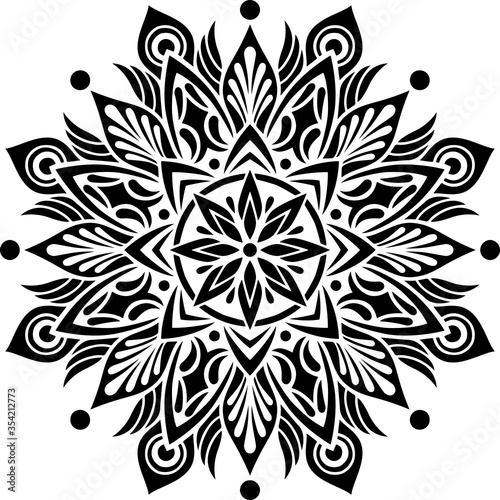 Mandala Pattern Stencil doodles sketch