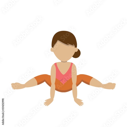 Woman practicing yoga