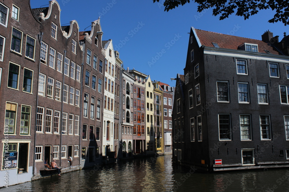 Houses and canals in Amsterdam