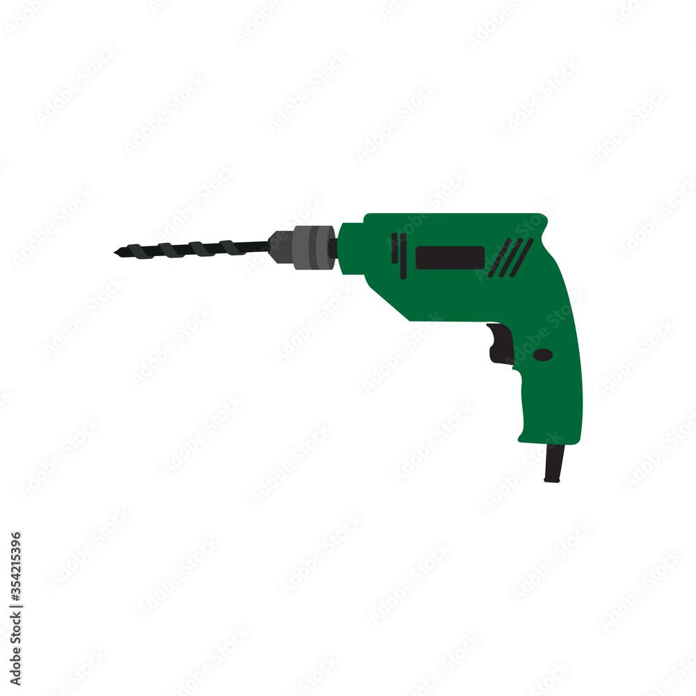 Electric drill graphic design template vector isolated