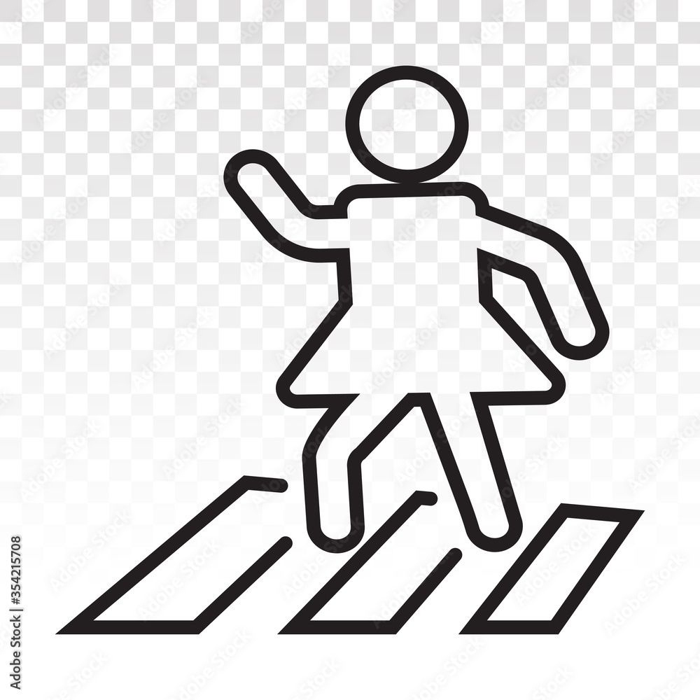Pedestrian crossing / crosswalk line art icon for apps or website Pedestrian crossing / crosswalk line art icon for apps or website