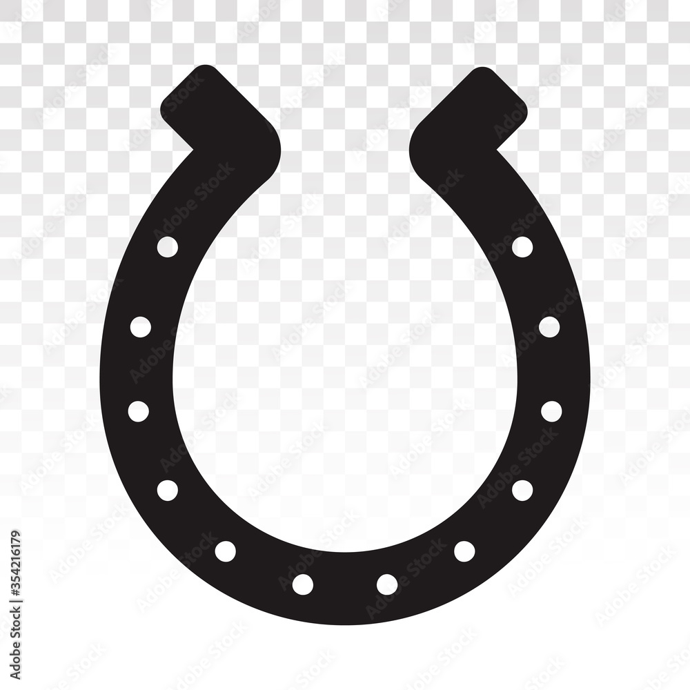 Horseshoe or horse shoe flat vector icon for apps and websites Horseshoe or horse shoe flat vector icon for apps and websites