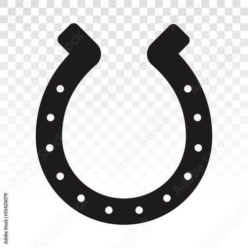 Horseshoe or horse shoe flat vector icon for apps and websites