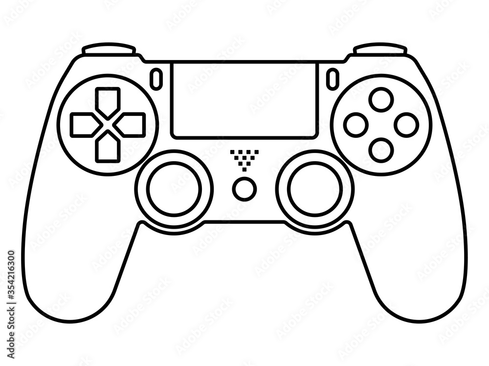 video game ps4 controllers / gamepad -line art icons for apps and websites  Stock Vector | Adobe Stock